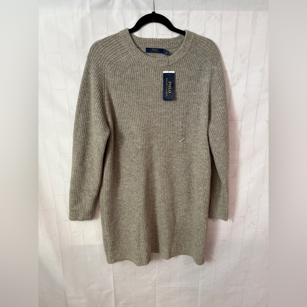 Polo by Ralph Lauren Women's Gray Wool Dress Large